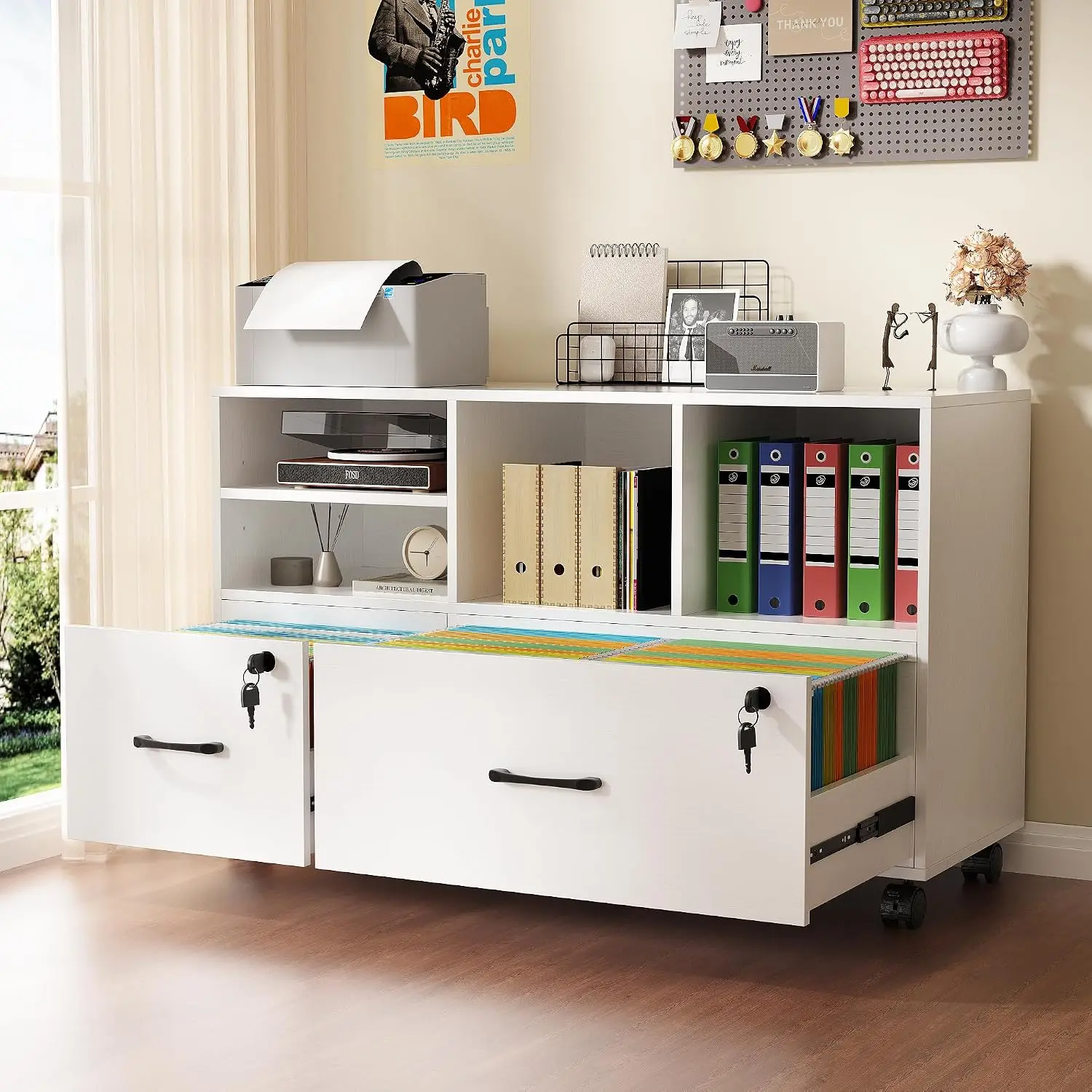 File Cabinet Lateral - Mobiele zijdelingse archiefkast met 2 laden