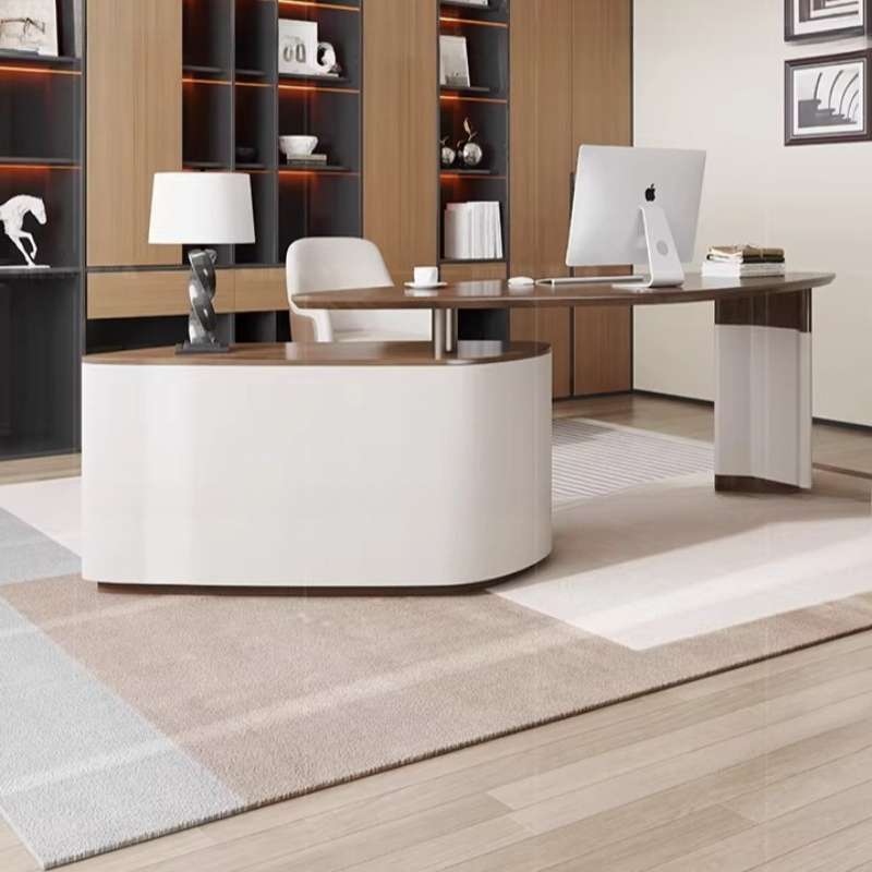 Office Furniture Services - Verstelbare bureauplanken voor directiekantoren L-vormig displaybureau
