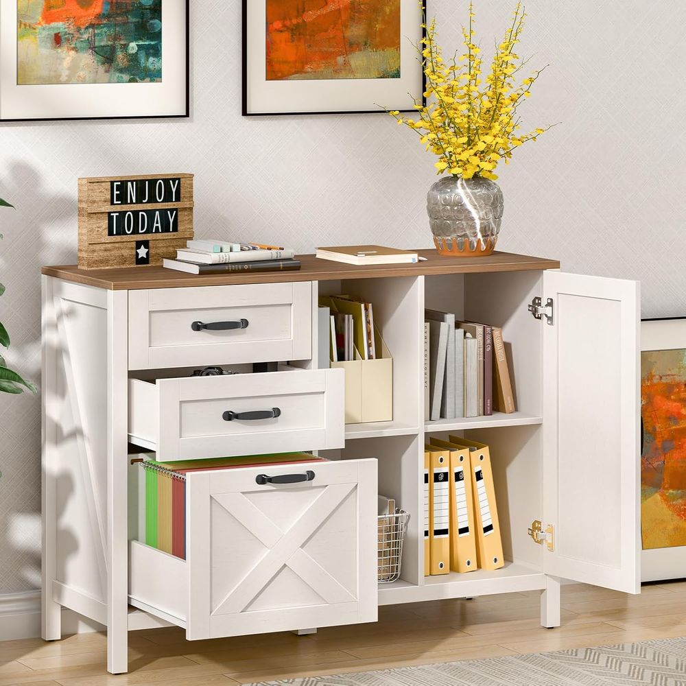 Witte laterale archiefkast met - File Cabinet Lateral recensie en prijs