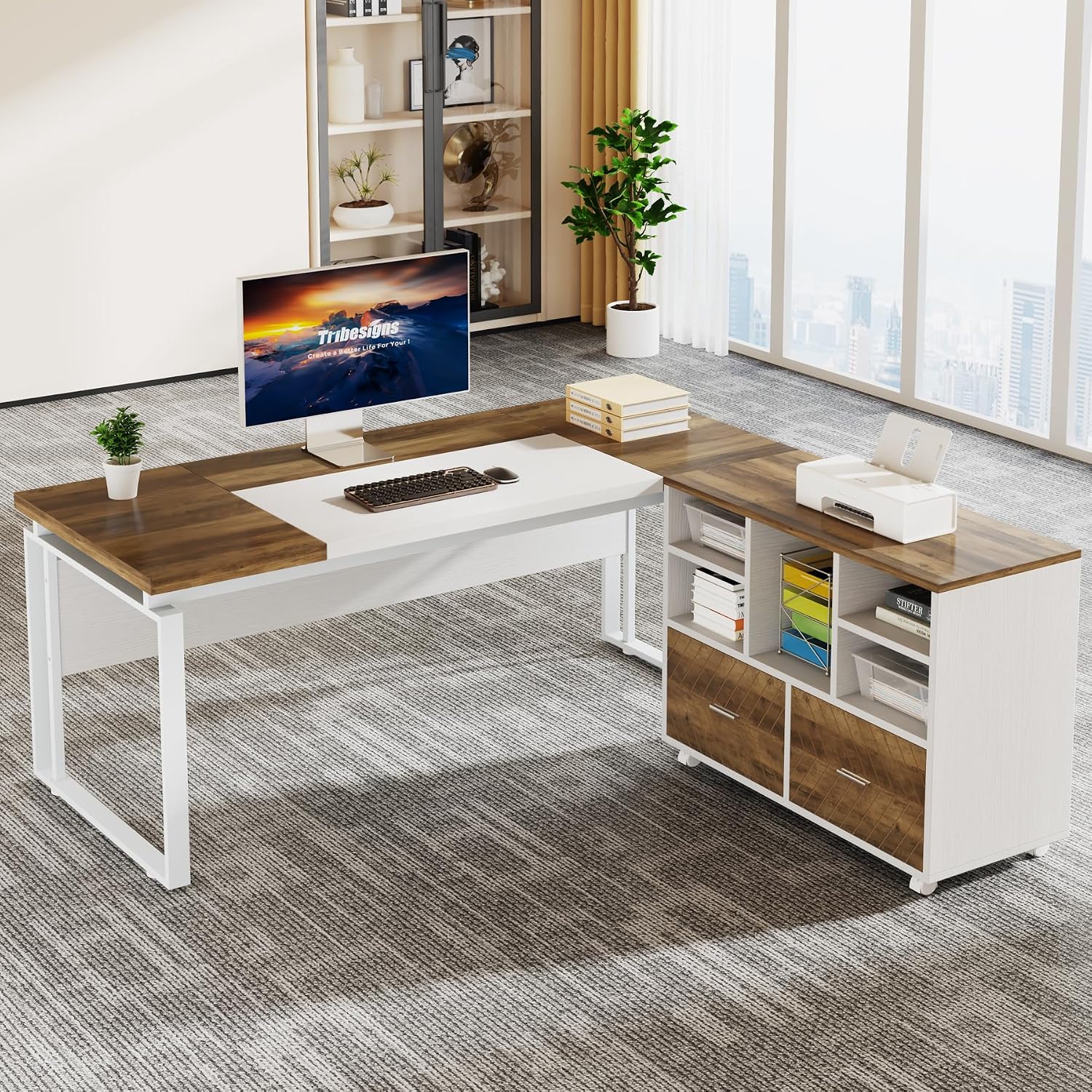 Houten archiefkast met 2 laden - File Cabinet Lateral recensie en prijs
