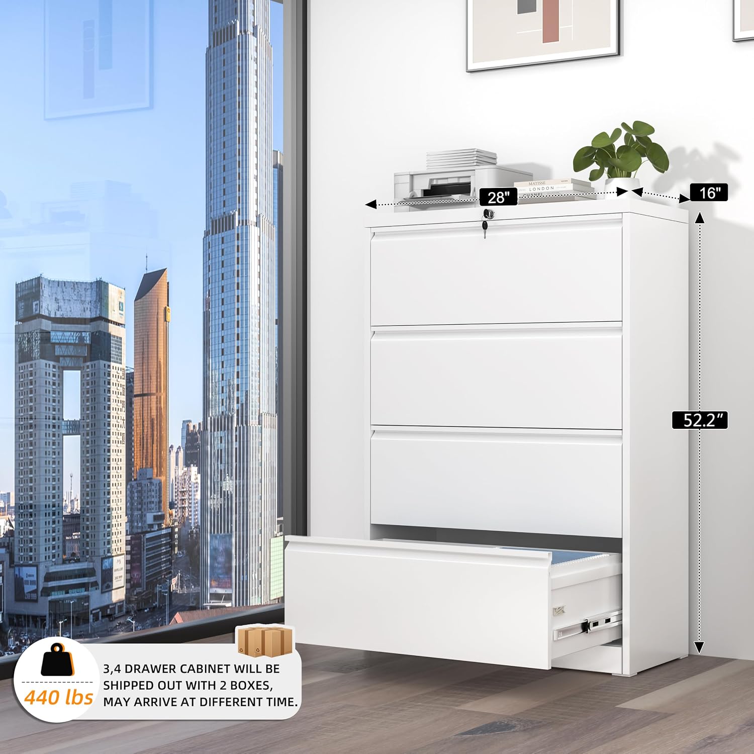 Witte zijdelingse archiefkast  - File Cabinet Lateral recensie en prijs