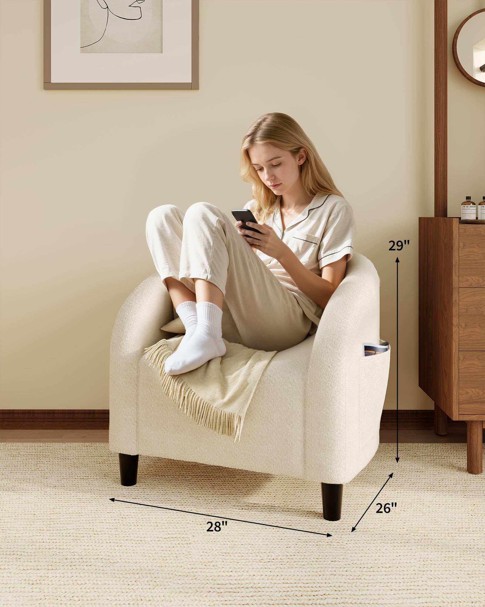 Accentstoel Boucle Barrelstoel - Office Furniture Hong Kong recensie en prijs