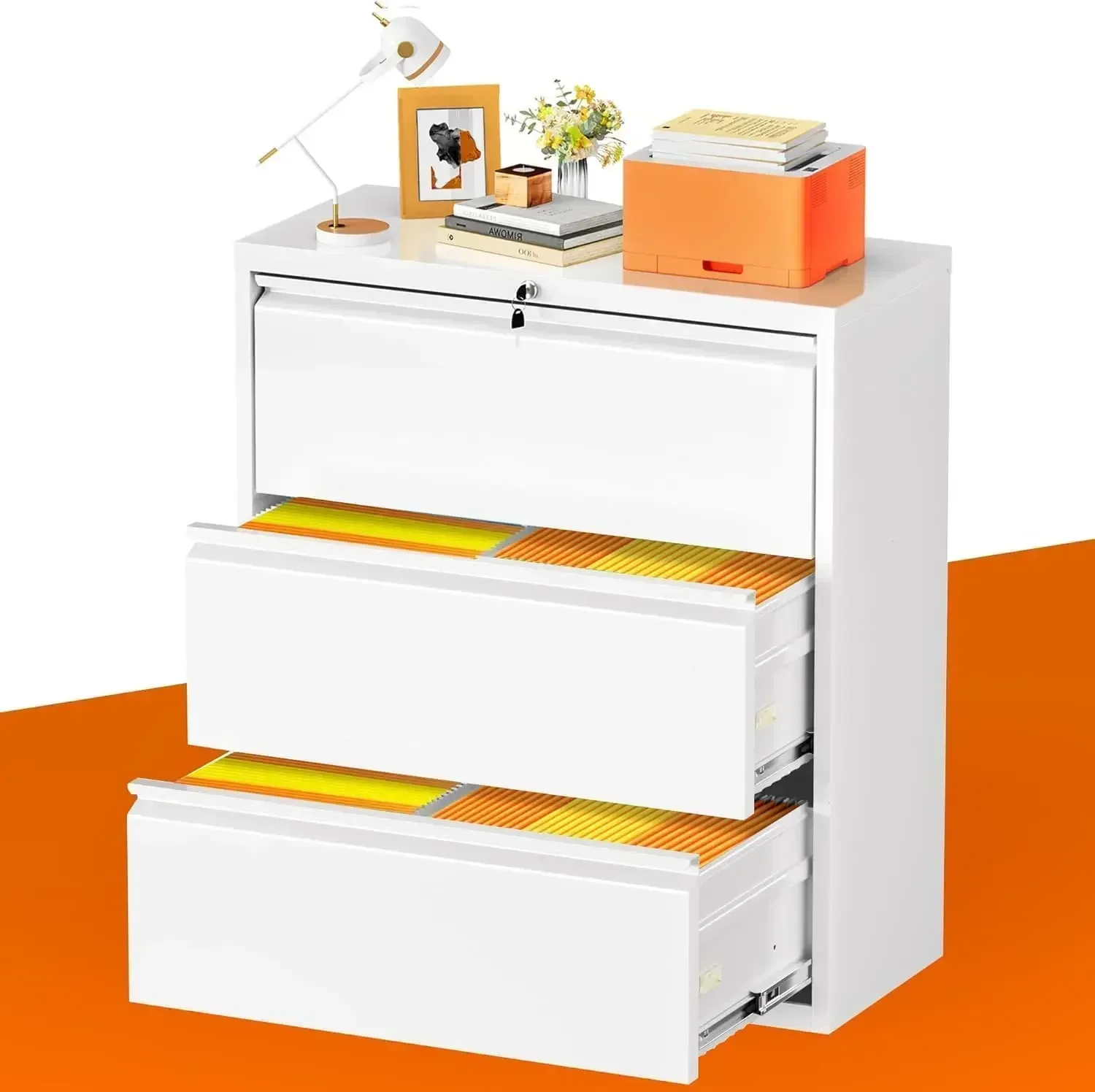 Bestseller[XMSJ]3-Drawer White - File Cabinet Lateral recensie en prijs