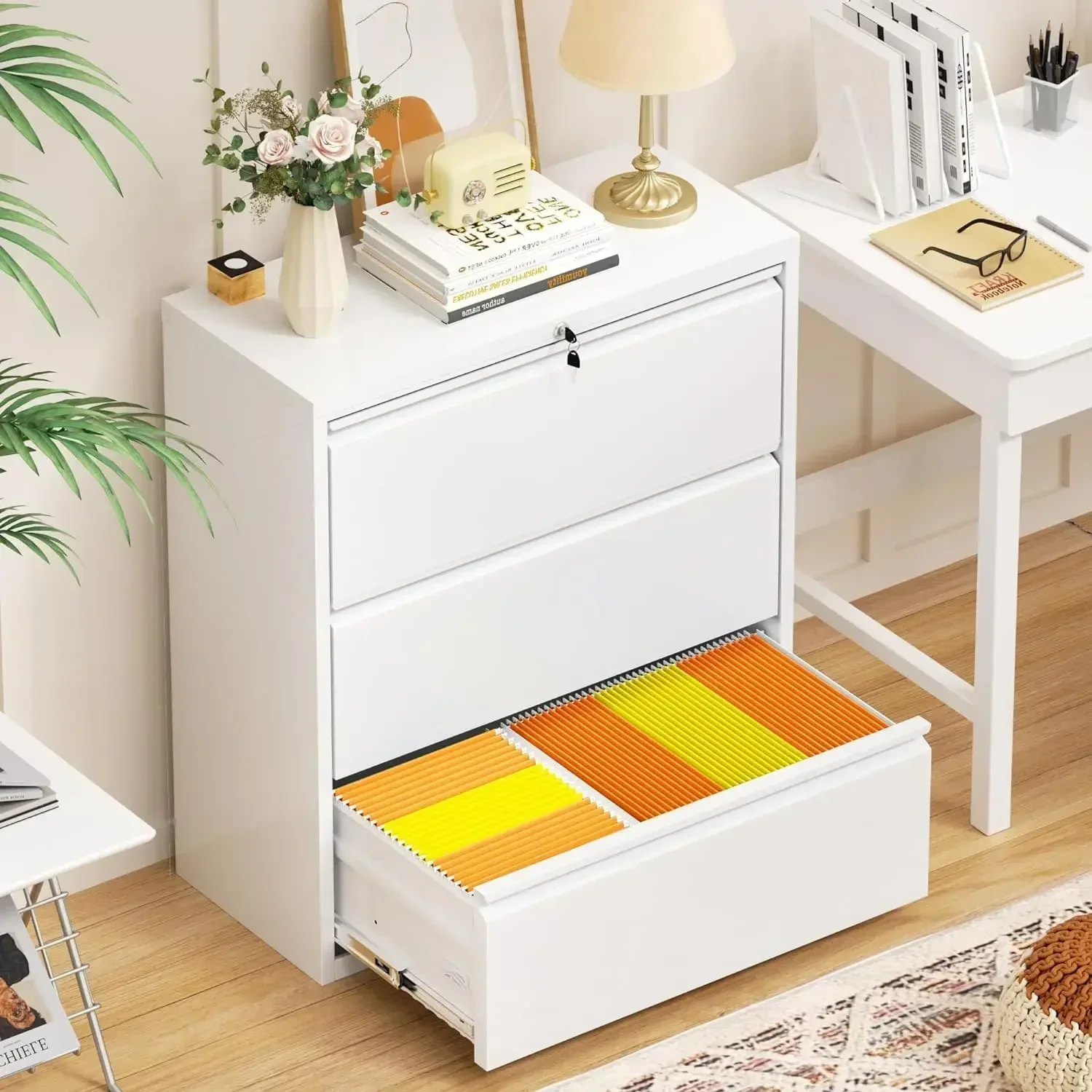 Bestseller[XMSJ]3-Drawer White - File Cabinet Lateral recensie en prijs