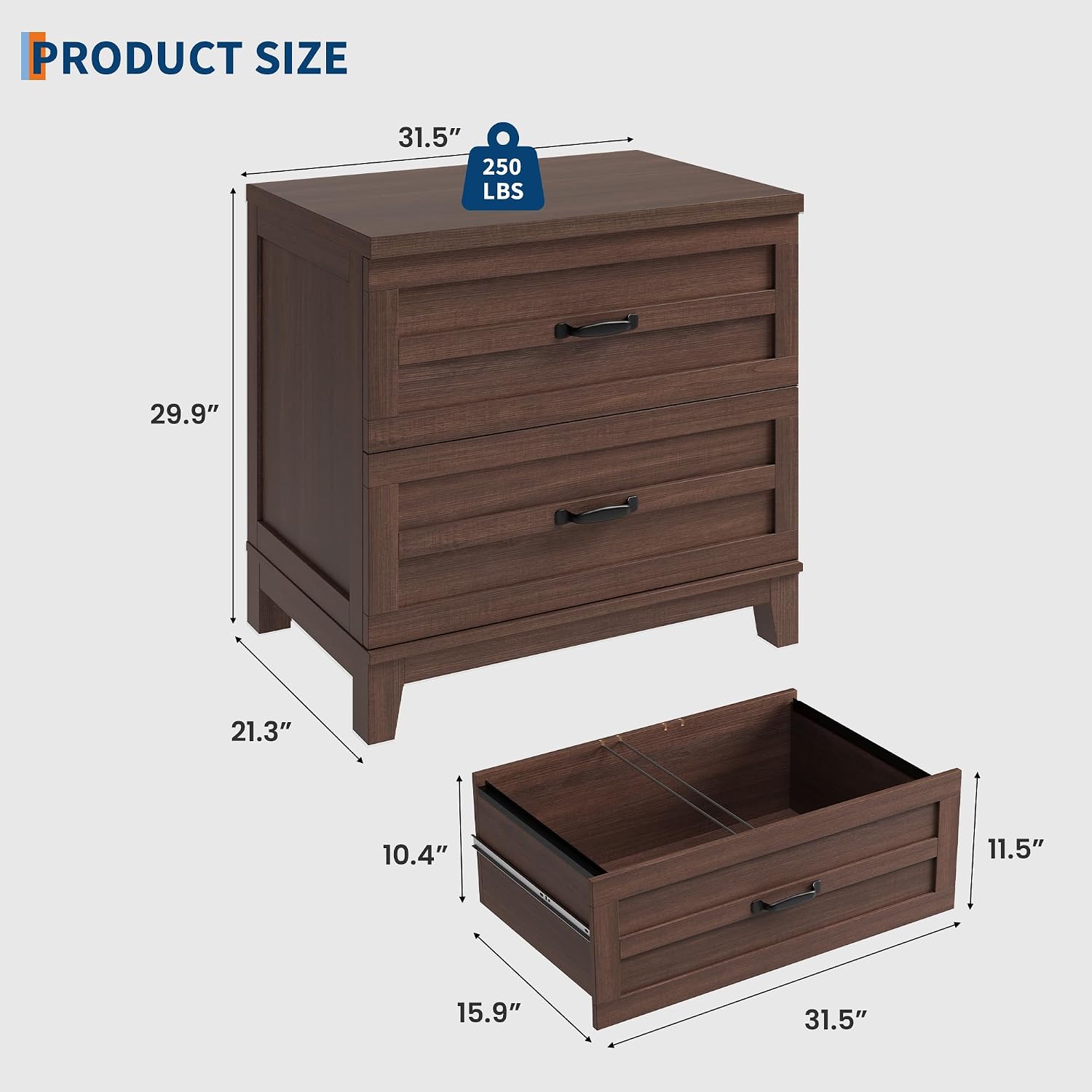 Garvee 2-laden boerderijstijl  - File Cabinet Lateral recensie en prijs