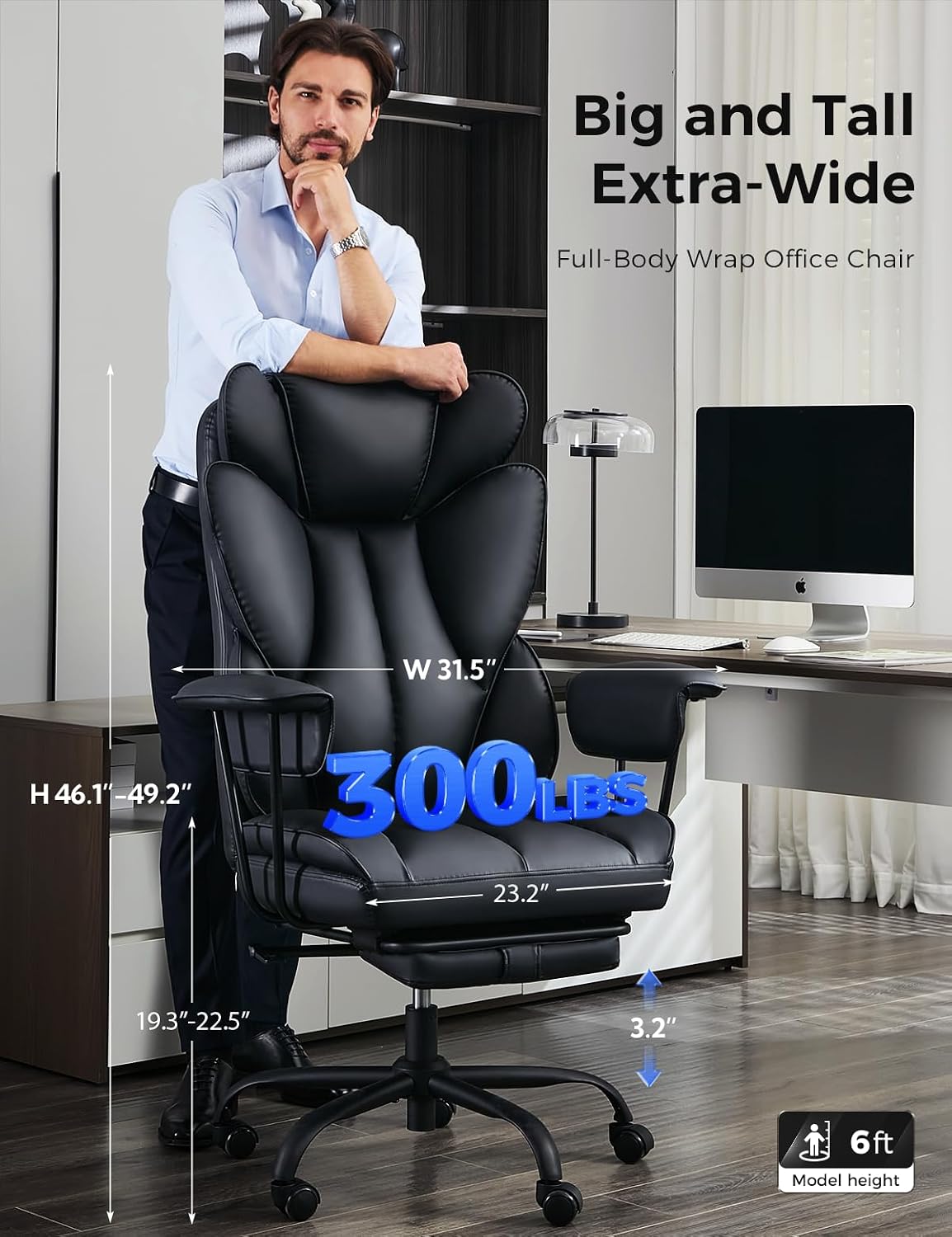 Grote en hoge bureaustoel, ver - Office Footrest Cushion recensie en prijs
