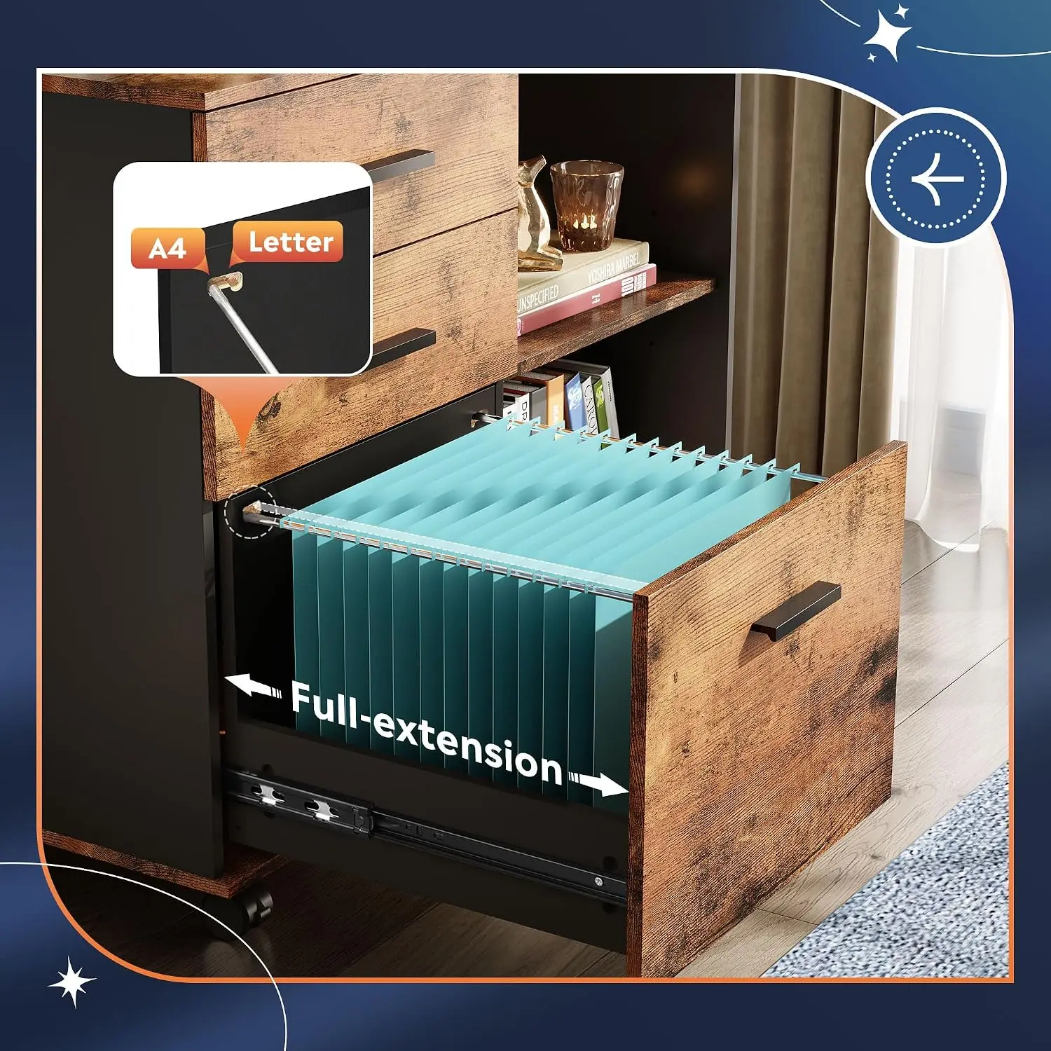 Mobiele archiefkast met 3 lade - File Cabinet Lateral recensie en prijs