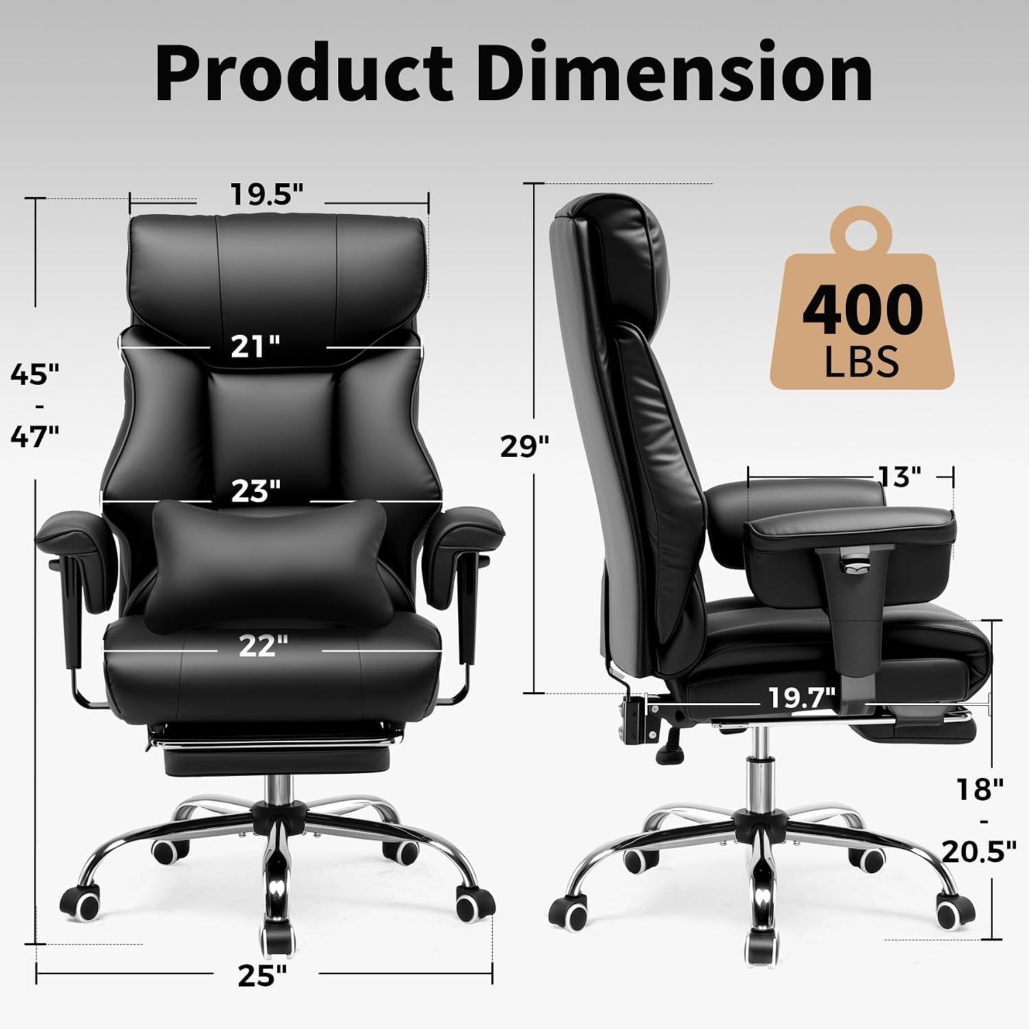 Grote & Lange Gamingstoel 400l - Office Footrest Cushion recensie en prijs