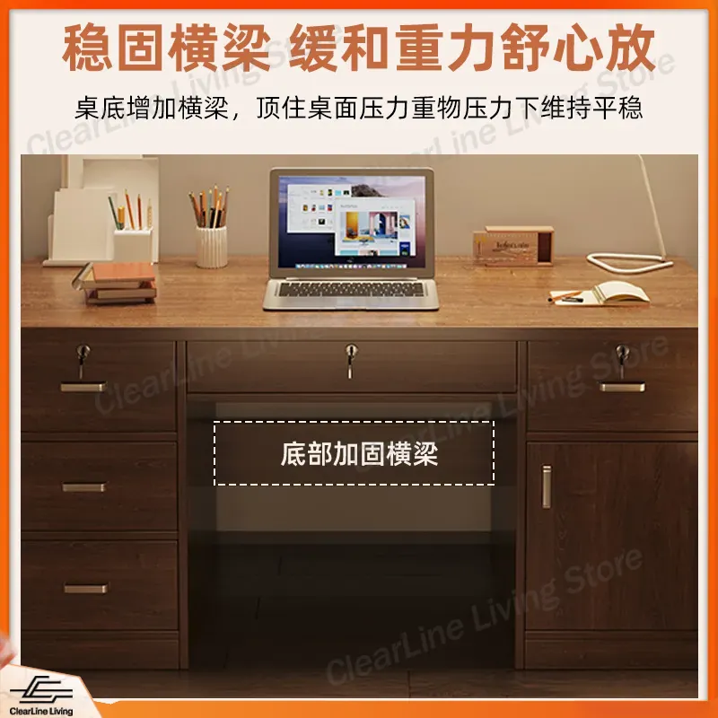 Massief houten bureau, student - Office Furniture Rental recensie en prijs