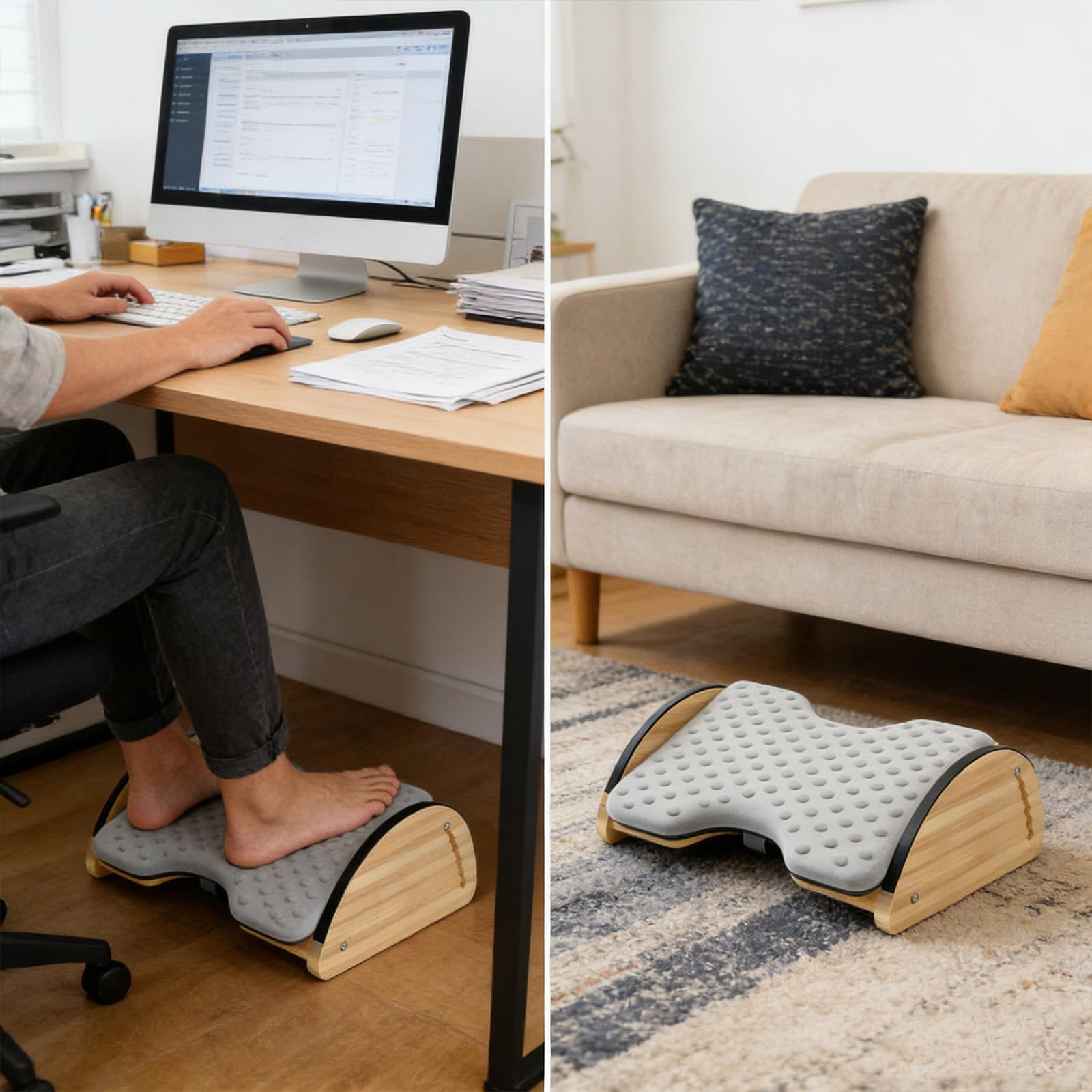 Verstelbare bamboe voetenbank  - Office Footrest Cushion recensie en prijs